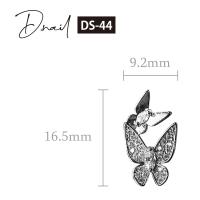 D.nail ジュエリービジューパーツ DS‐44 16.5×9.2mm ペアバタフライ #6847