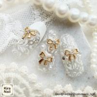 KiraNail リボンフルール ゴールド 6×7.2mm 5個入 PA-RFL-GOL