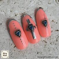 KiraNail メキシカンハート シルバー 5.9×4.7mm 5個入 PA-MEH-SHI