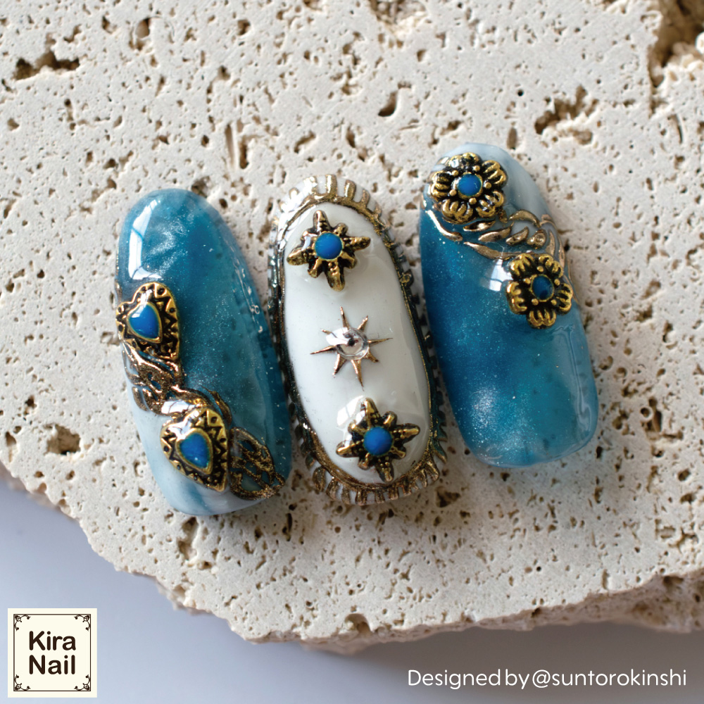 KiraNail メキシカンシャインスター ゴールド 6×6mm 5個入 PA-MES-GOL