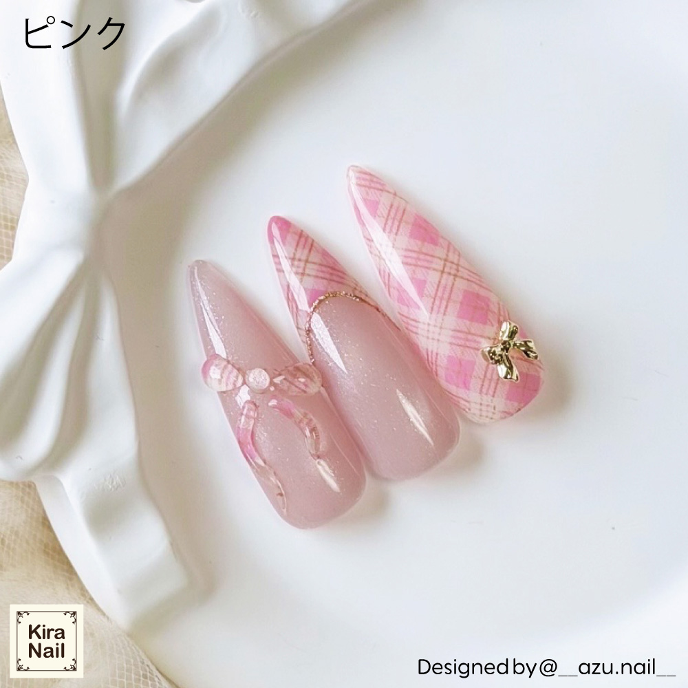 KiraNail アートホイル チェックピンク FO-CHP-01