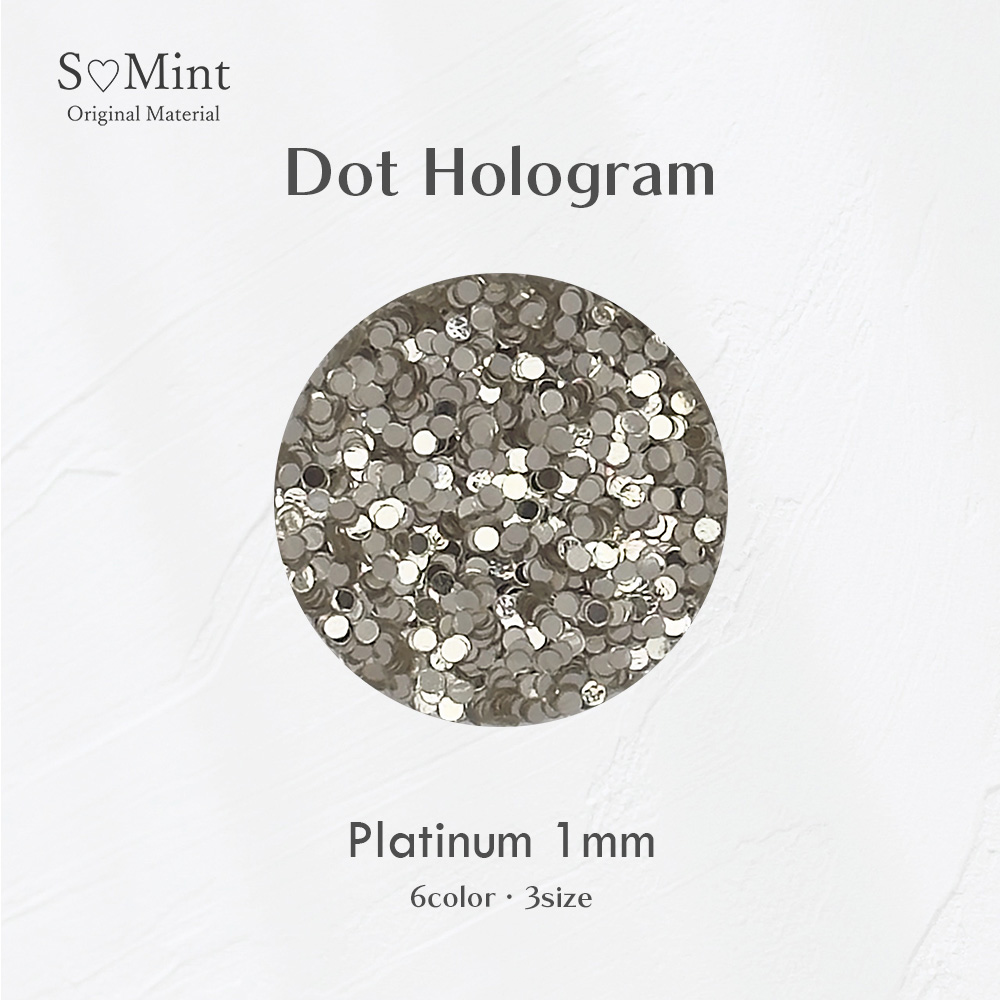 SMint エスミント ドットホログラム 約1g 1 プラチナム 1mm
