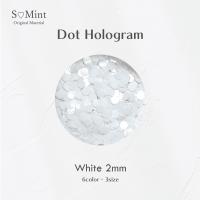 SMint エスミント ドットホログラム 約1g 8 ホワイト 2mm