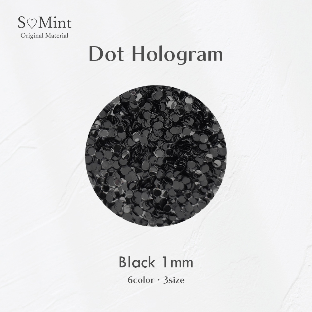 SMint エスミント ドットホログラム 約1g 10 ブラック 1mm