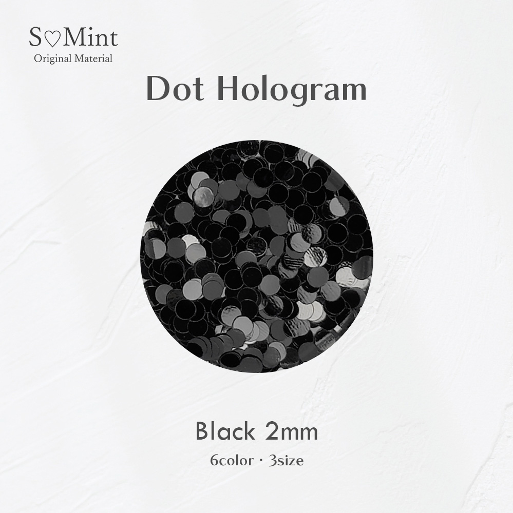 SMint エスミント ドットホログラム 約1g 11 ブラック 2mm