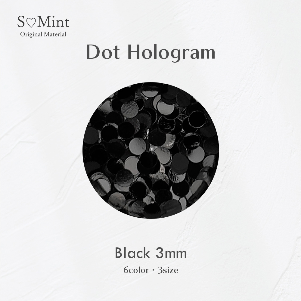 SMint エスミント ドットホログラム 約1g 12 ブラック 3mm