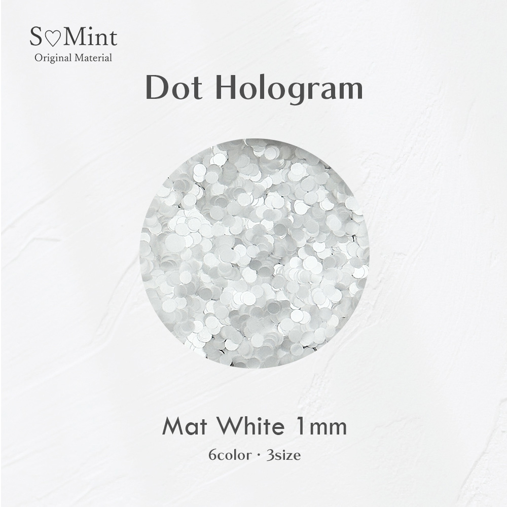 SMint エスミント ドットホログラム 約1g 16 マットホワイト 1mm