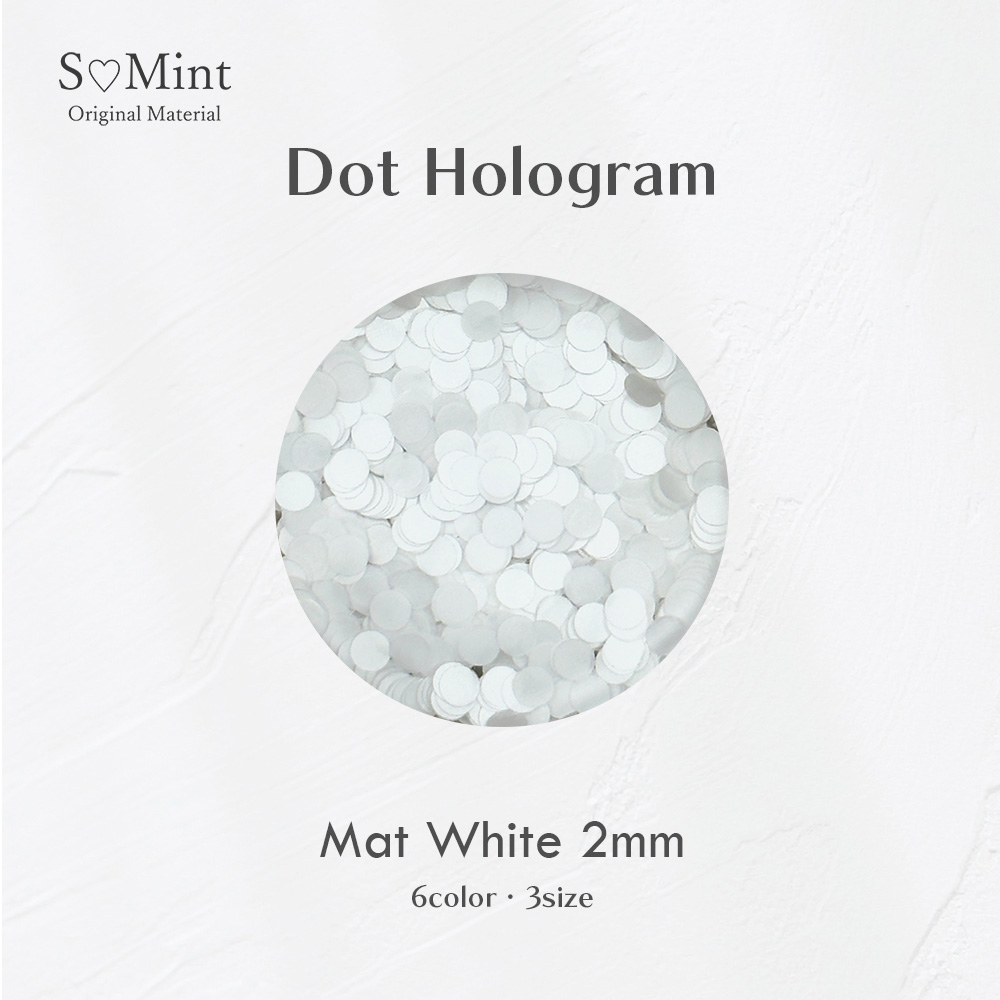 SMint エスミント ドットホログラム 約1g 17 マットホワイト 2mm