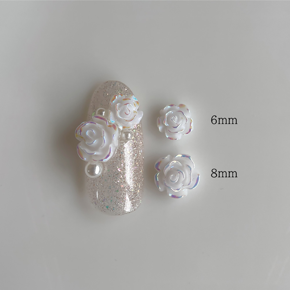 Bonnail ローズ オーロラホワイト 8mm 10pcs