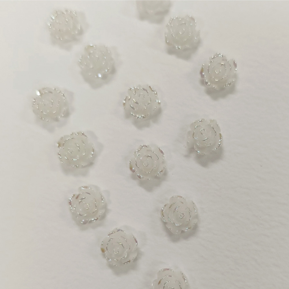 Bonnail ローズ オーロラホワイト 6mm 15pcs