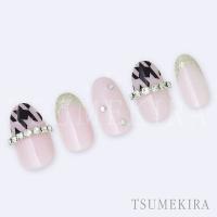 ツメキラ 千鳥格子 グランデ ホワイト&ブラック NN-CDR-008