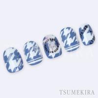 ツメキラ 千鳥格子 グランデ ホワイト&ブラック NN-CDR-008