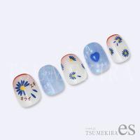 ツメキラes 花占いマーガレット ネイビー ES-HUM-003