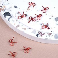 D.nail ワイヤーパーツリボン レッドS 7×7.5mm 10P #8673