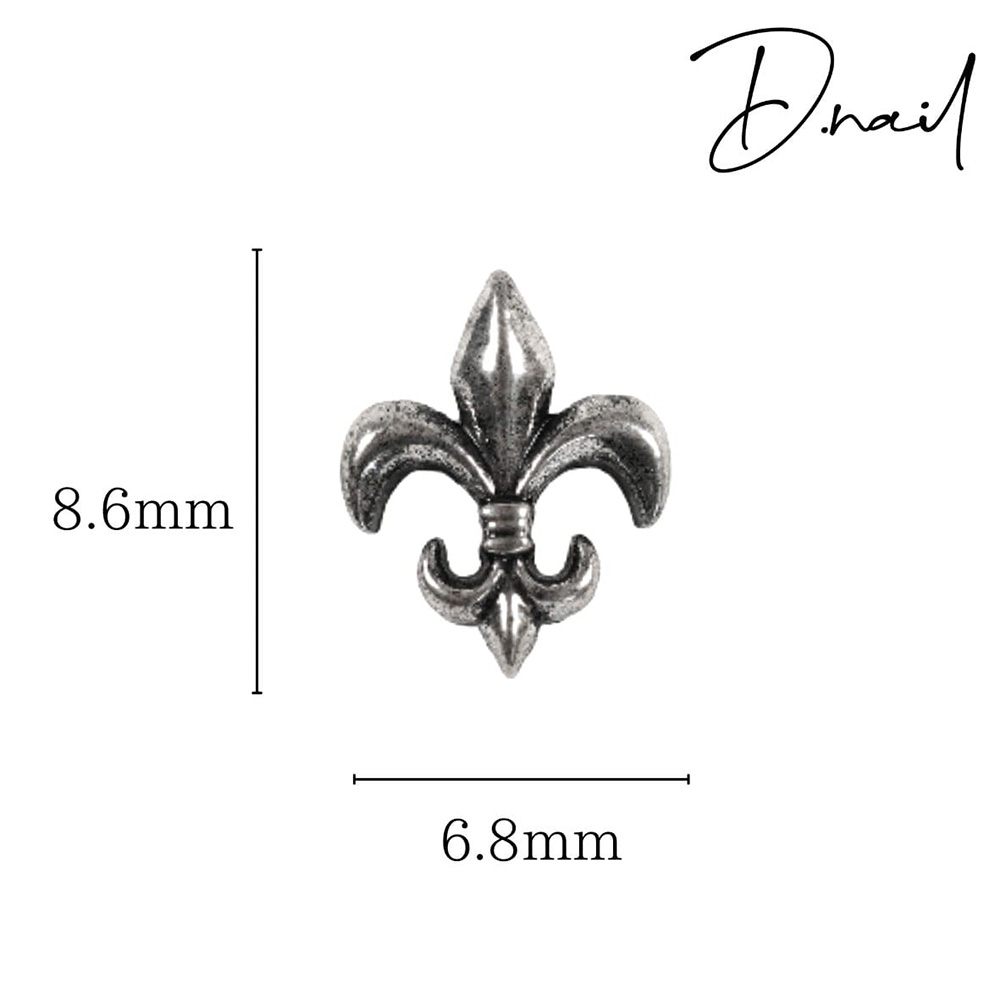 D.nail デコパーツ DBS-03 アンティーククロス  8.6×6.8mm 10P #8681
