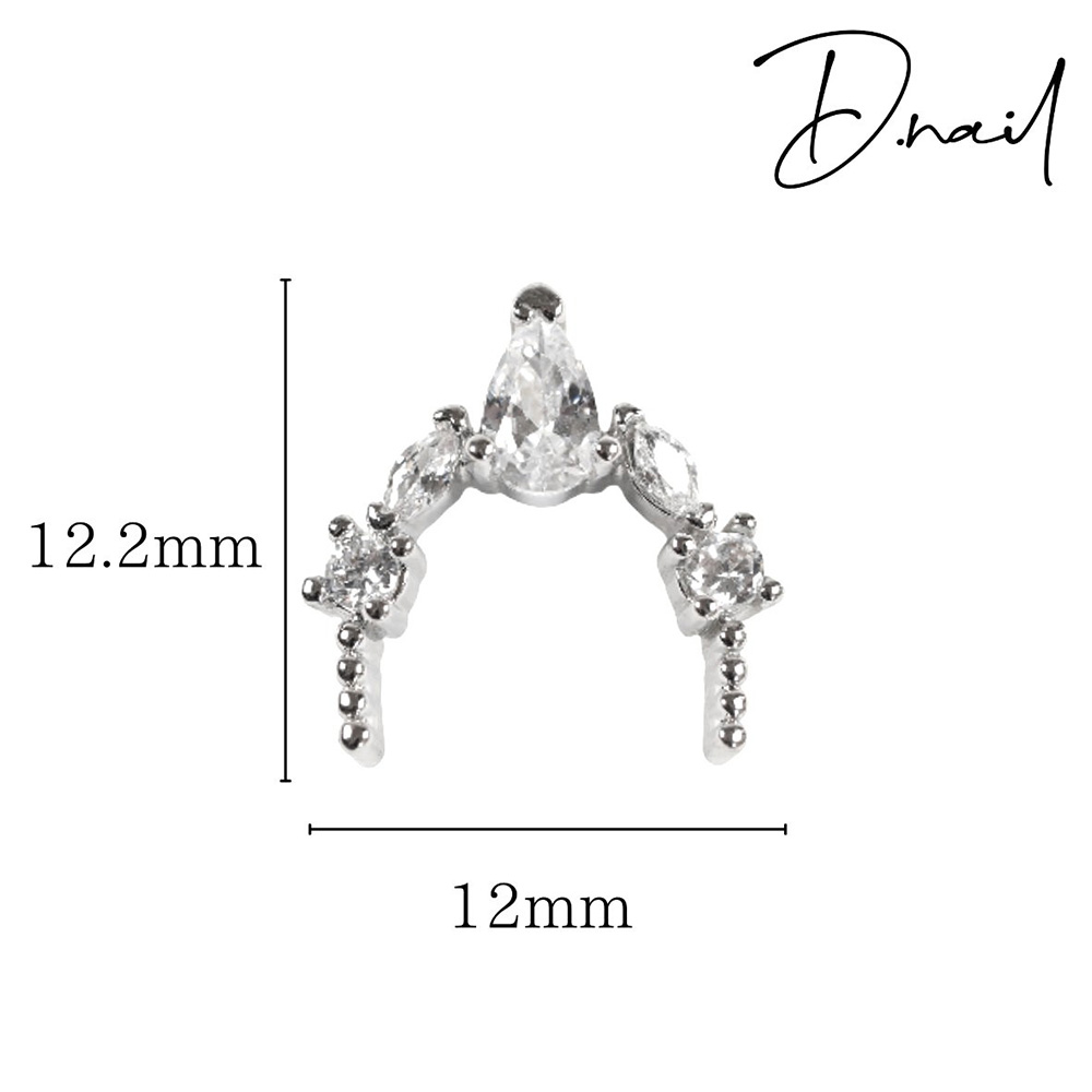 D.nail ジュエリービジューパーツ DS-101 クリスタルライン ドロップ 2P #8598
