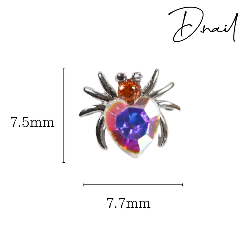 D.nail ジュエリービジューパーツ DS-105 スパイダー オーロラ 2P #8602
