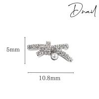 D.nail ジュエリービジューパーツ DS-107 ジュエリーパールリボン 2P #8604