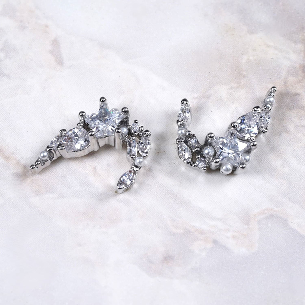 D.nail ジュエリービジューパーツ DS-108 クリスタルライン スター 2P #8605