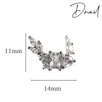 D.nail ジュエリービジューパーツ DS-110 クリスタルライン スクエア 2P #8637