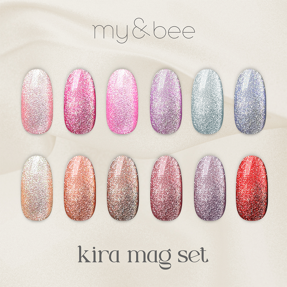my＆bee kira mag 12色セット キラマグ my&bee マイビー きらマグ 全12色 KR-001G〜012G 8ml マグネット