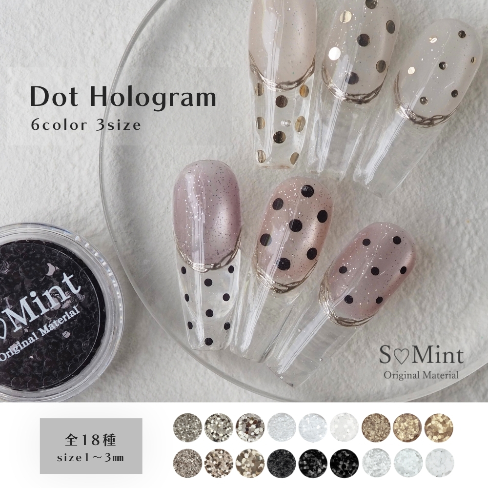 SMint エスミント ドットホログラム 約1g 3 プラチナム 3mm
