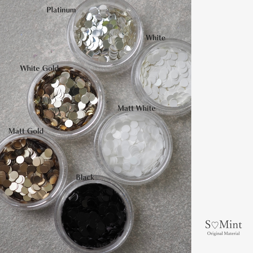 SMint エスミント ドットホログラム 約1g 8 ホワイト 2mm