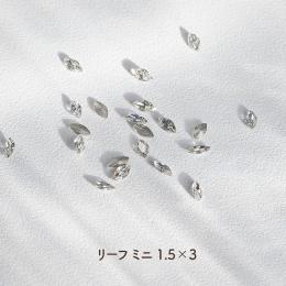 ‘ohana×DWME ホワイトクリスタル リーフ ミニ 1.5×3mm 100P #38357
