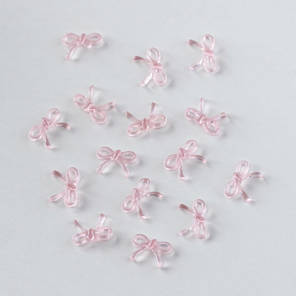 Bonnail エアリーリボン 15pcs スケルトンピンク