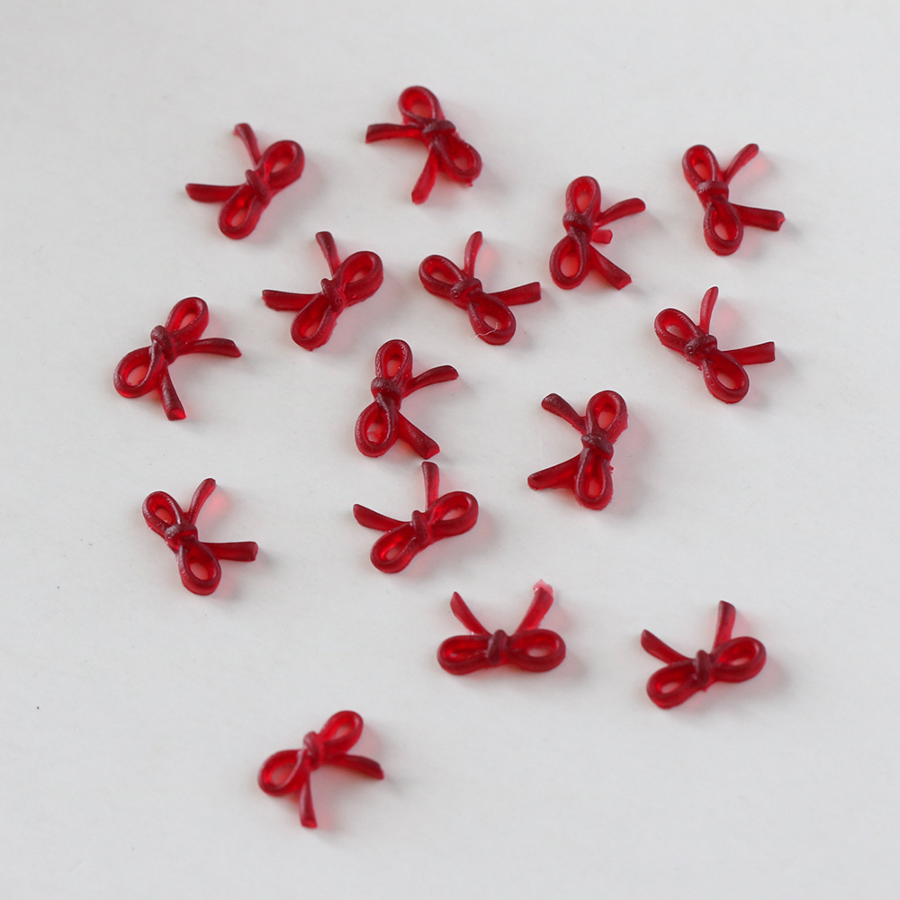 Bonnail エアリーリボン 15pcs スケルトンレッド