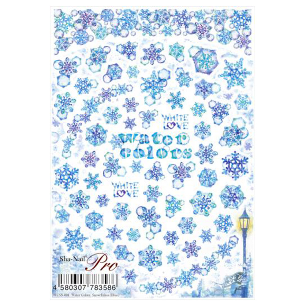 写ネイルPRO 水彩 スノーフレイクス ブルー WCSN-004