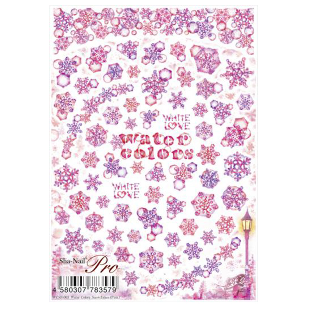 写ネイルPRO 水彩 スノーフレイクス ピンク WCSN-003