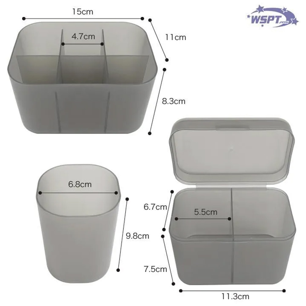 ●WSPT JAPAN オーガナイザートレイセット 収納ケース ブラック OA41582