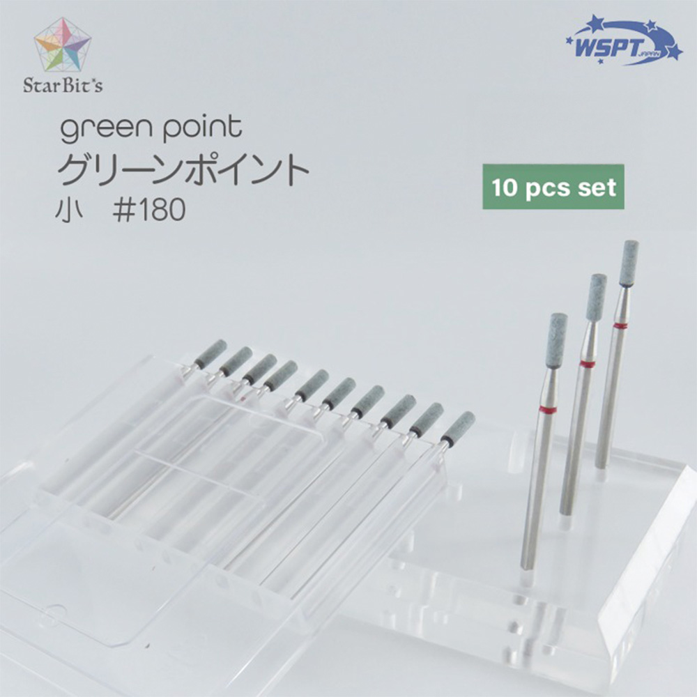 WSPT JAPAN グリーンポイント 小 #180 10本セット 砥石ビット BC61045
