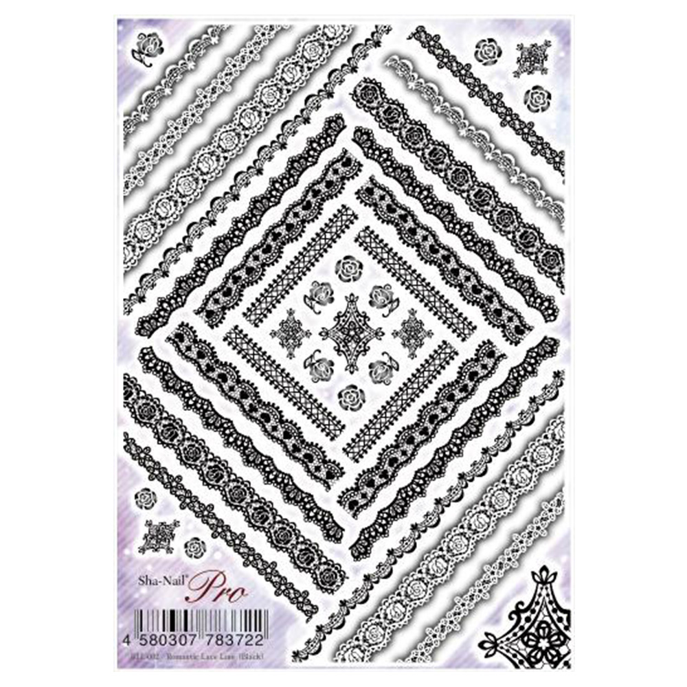 写ネイルPRO ロマンティックレース　ライン ブラック RLL-002