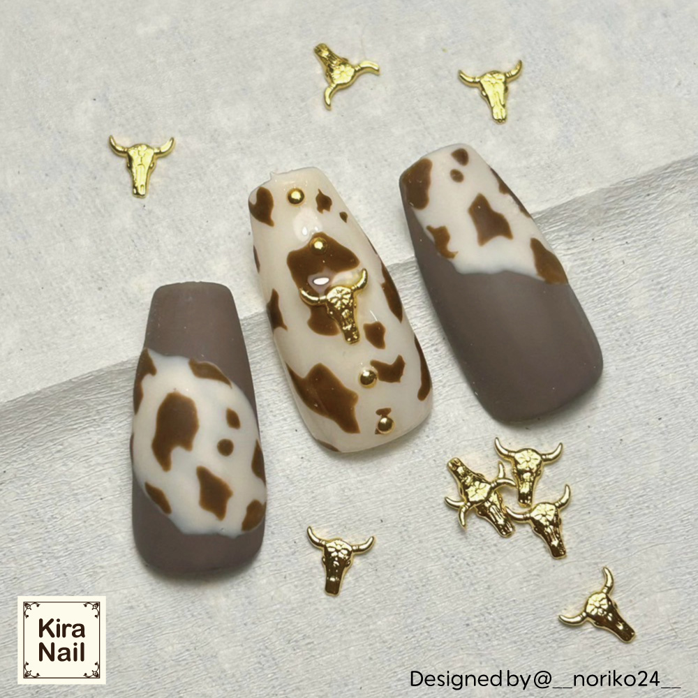 KiraNail バッファロー ゴールド 10個入り 6×6mm PA-BUF-GOL