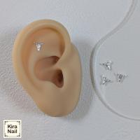 KiraNail バッファロー シルバー 10個入り 6×6mm PA-BUF-SIL