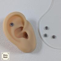 KiraNail メキシカンマーガレット シルバーレッド 5個入 PA-MMA-SRE