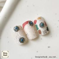 KiraNail メキシカンマーガレット シルバーブルー 5個入 PA-MMA-SBL