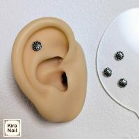 KiraNail メキシカンマーガレット シルバーモスグリーン 5個入 PA-MMA-SMG