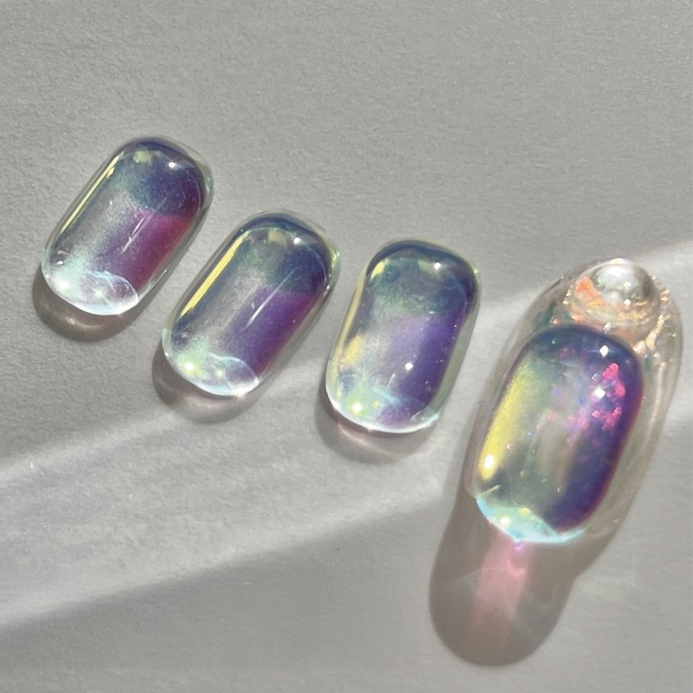 NOVEL オーロラドロップカボション レモンシャワー 6個 P888 #1888