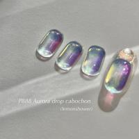 NOVEL オーロラドロップカボション レモンシャワー 6個 P888 #1888