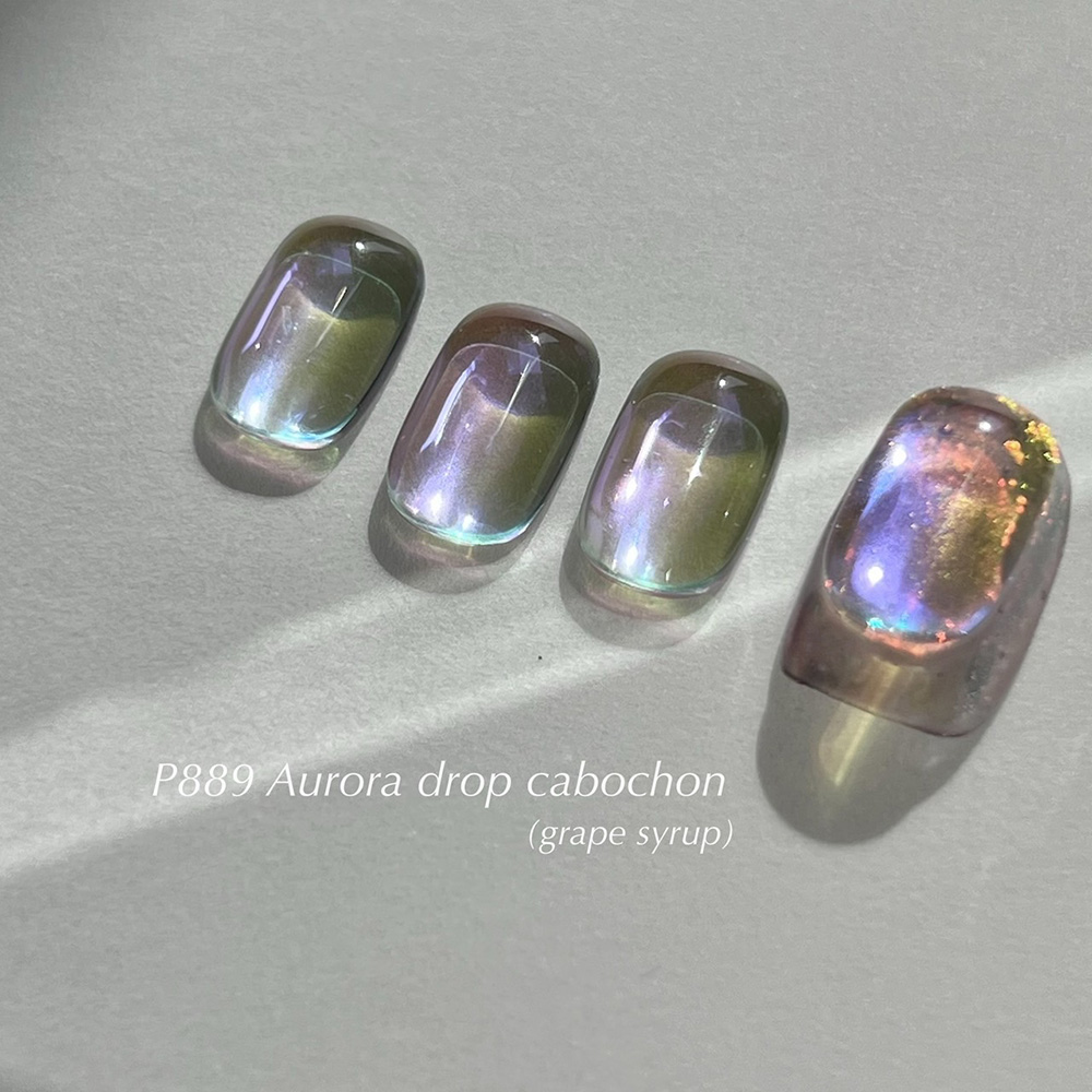 NOVEL オーロラドロップカボション グレープシロップ 6個 P889 #1889