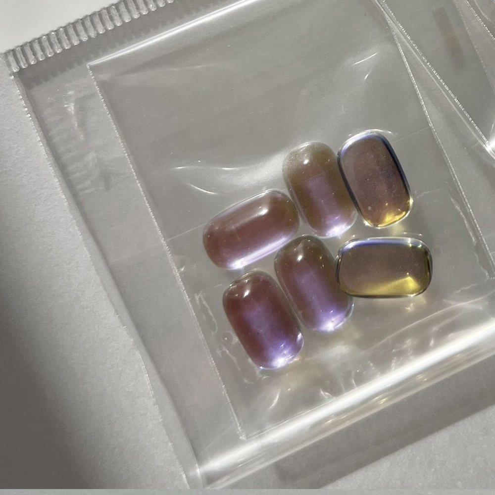 NOVEL オーロラドロップカボション グレープシロップ 6個 P889 #1889