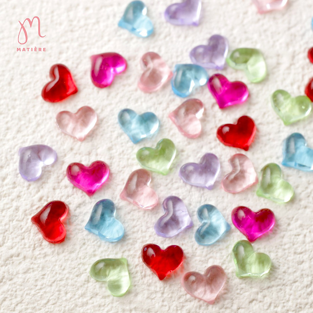 マティエール うるぷくハート 5×4.5mm グリーン 10個 3869