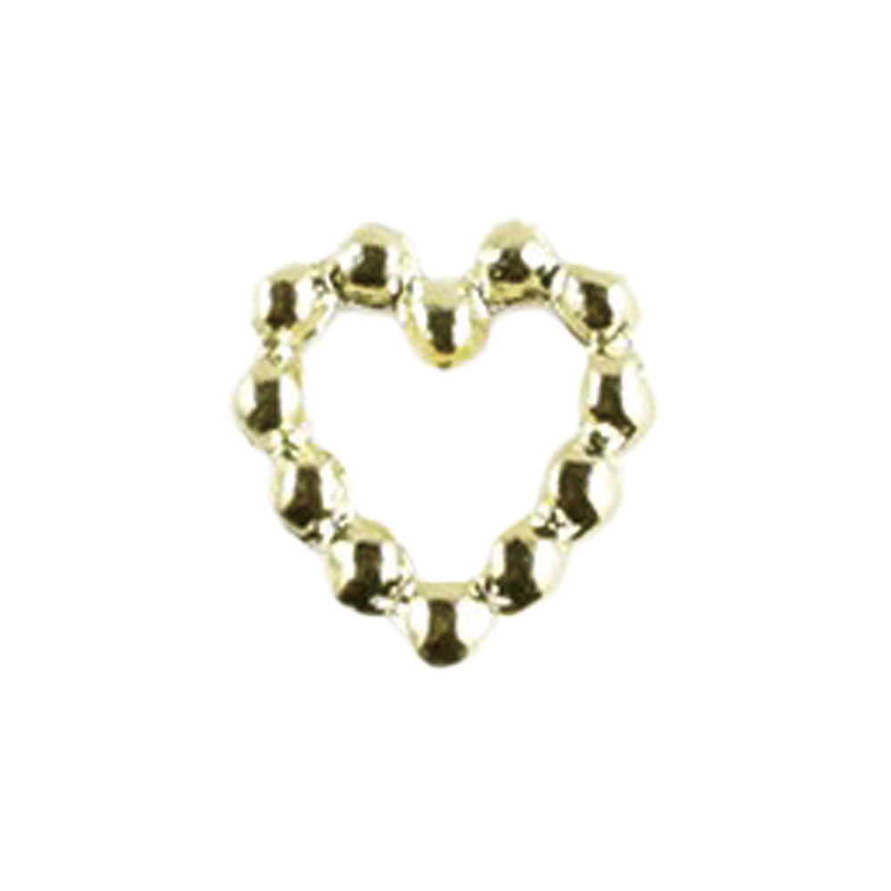 マティエール ビーズフレームハート 6×5mm ゴールド 5個 3883