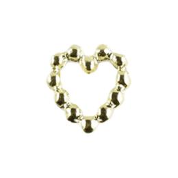 マティエール ビーズフレームハート 6×5mm ゴールド 5個 3883