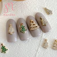 マティエール メタルパーツ クリスマスツリーA グリーン 9×6.5mm 2P 2954
