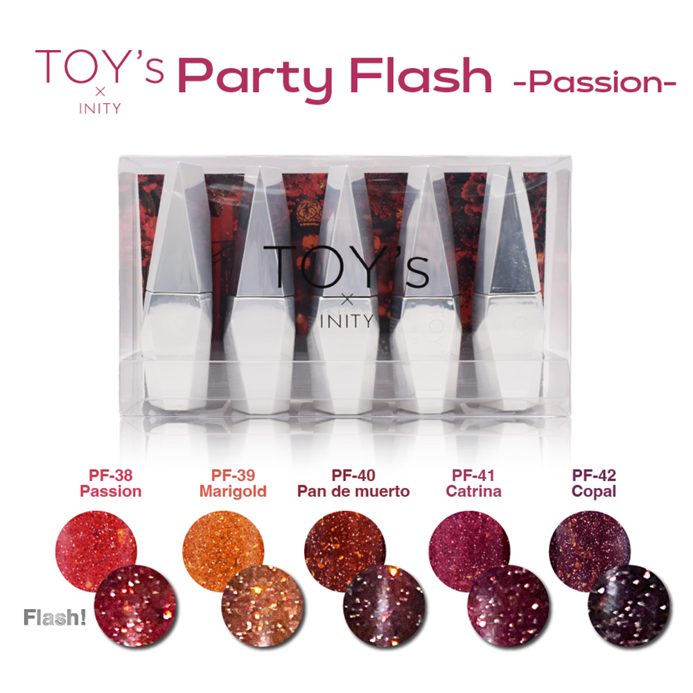 TOY's×INITY パーティーフラッシュ パッション 12ml T-PFST5P 5色セット