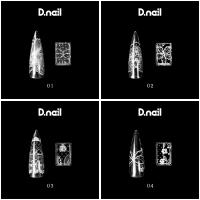 D.nail レース柄ホイル ホワイト02 (ケース付き) #38437